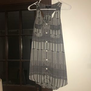 Aqua geometric print tank top, Bloomingdales, XS